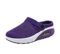 Women‘s Fashion Cusual Sneakers Air Cushion Athletic Orthopedic Shoes for Women Comforble Walking Waterproof Rain Boots Ladies Easy Walk Trainers Workout Casual Gym Purple