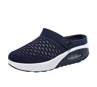 Women‘s Fashion Cusual Sneakers Air Cushion Athletic Zero Drop Sole Shoes Lightweight Non Slip Tennis Casual Dad Streetwear Summer Sport Outdoor Fitness Blue
