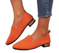 Women‘s Fashion Cusual Sneakers Lace-Up Casual Shoes Synthetic Textile Walking Lightweight Comfortable Wedge Dad Streetwear Air Cushion Arch Support Running Jogging Teens Orange