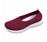 Women‘s Fashion Cusual Sneakers Lace-Up Casual Shoes Synthetic Textile Walking Lightweight Non Slip Tennis Chunky Colorful Lifestyle Ladies Easy Walk Trainers Workout Gym Red