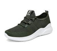 Women‘s Fashion Cusual Sneakers Lace-Up Casual Shoes Synthetic Textile Walking Mesh Sport Chunky Colorful Lifestyle Sparkly Wide Fit Trainers Workout Gym Green