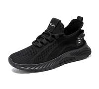 Women‘s Fashion Cusual Sneakers lace-up Casual Shoes with Memory Foam mesh Sport Chunky Colorful Lifestyle air Cushion Arch Support Running Jogging Teens Black