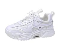 Women‘s Fashion Cusual Sneakers Ladies Breathable Zero Drop Sole Shoes Comforble Walking Chunky Colorful Lifestyle Sparkly Wide Fit Trainers Jogging Teens White