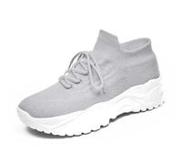 Women‘s Fashion Cusual Sneakers Ladies Breathable Zero Drop Sole Shoes Quick Drying Walking Tennis Travel Trainers Jogging Teens Grey