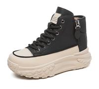 Women‘s Fashion Cusual Sneakers Trainers Walking Shoes with Memory Foam Lightweight Comfortable Wedge Chunky Colorful Lifestyle Water Beach for Spring Summer, Hiking Trekking Black