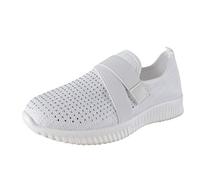 Women‘s Fashion Cusual Sneakers Trainers Walking Shoes Zero Drop Sole Lightweight Comfortable Wedge Tennis Travel Air Cushion Arch Support Running for UK Size White