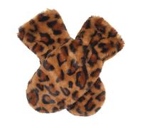 Women’s Faux Fur Mittens - Tan Animal / One