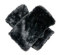 Women’s Fingerless Faux Fur Mittens - Black / One