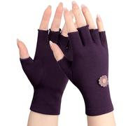 Women’s Fingerless Gloves - Half Finger Glove with Solid or Daisy Design, Lightweight Breathable Warm Handwear for Driving Cycling Office Outdoor