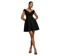 Women’s Fitted and Flared Dress Goddiva Noir 36