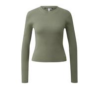 Women’s Fitted Ribbed Knit Pullover in Viscose Blend QS Slim Fit Vert L