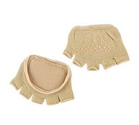 Women’s Five Toe Half Socks, 1 Pair Cotton Gel Spandex Khaki