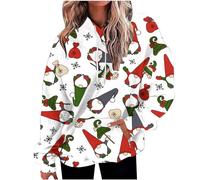 Women’S Floral Fleece Hoodies Lightweight Long Sleeve Full Zip Sweatshirt Jacket Activewear White S