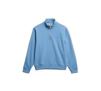 Superdry Essential Logo Embroidered Half Zip Sweatshirt Blue S Woman