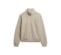 Superdry Women's Essential Logo Emb Half Zip Sweater, Feather Grey, 10