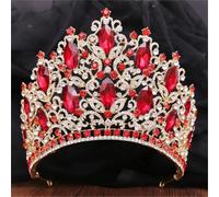 Women’S Gorgeous Crystal Tiara Full Round Crown With 14Cm Height A Bridal Pageant Headdress For An Elegant Party Diadem