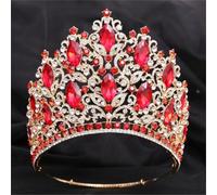 Women’S Gorgeous Crystal Tiara Full Round Crown With 14Cm Height A Bridal Pageant Headdress For An Elegant Party Diadem