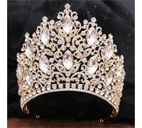 Women’S Gorgeous Crystal Tiara Full Round Crown With 14Cm Height A Bridal Pageant Headdress For An Elegant Party Diadem