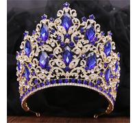 Women’S Gorgeous Crystal Tiara Full Round Crown With 14Cm Height A Bridal Pageant Headdress For An Elegant Party Diadem