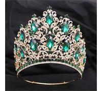 Women’S Gorgeous Crystal Tiara Full Round Crown With 14Cm Height A Bridal Pageant Headdress For An Elegant Party Diadem