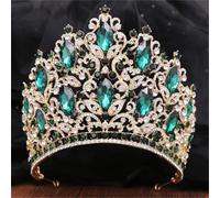 Women’S Gorgeous Crystal Tiara Full Round Crown With 14Cm Height A Bridal Pageant Headdress For An Elegant Party Diadem