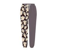 Women’s Halloween Ghost Print Joggers, Cute Pumpkin Cartoon Pattern Sweatpants with Soft Drawstring Waist, Relaxed Fit Printed Jogging Bottoms, Ideal for Art Studio Wear Beige