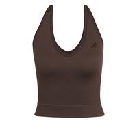 adidas Women's Workout Essentials Knit Halterneck T-Shirt, Aurora Coffee, XL