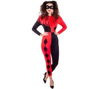 Fun Shack Jester Costume Women, Harlequin Costume Women, Ladies Jester Halloween Costume, Halloween Costumes for Women Medium