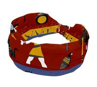 Women’s Headbands Ancient Egyptian Religion Pattern Elastic Wide Headband Non-Slip Hairband Moisture-Wicking Workout Head Band for Yoga, Gym, Running, Fitness, Sport