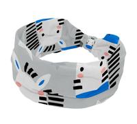 Women’s Headbands Cartoon Animal Zebra Face Stars Pattern Elastic Wide Headband Non-Slip Hairband Moisture-Wicking Workout Head Band for Yoga, Gym, Running, Fitness, Sport
