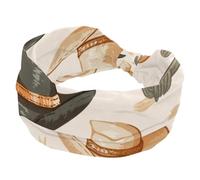 Women’s Headbands, Elastic Wide Headband, Soft Turban Head Bands, Wild Western Cowboy Caps Grass Cactus in Desert Non Slip Hairband for Yoga Workout Sport Running