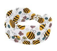 Women’s Headbands Hand Drawn Fat Pattern Floral Elastic Wide Turban Headband Soft Head Bands Non Slip Hairband for Yoga Workout Sport Running