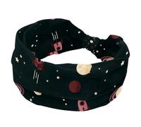 Women’s Headbands Space Rocket Planet Dark Background Elastic Wide Headband Non-Slip Hairband Moisture-Wicking Workout Head Band for Yoga, Gym, Running, Fitness, Sport