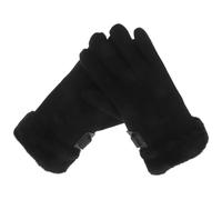 Women’s Heated Mittens Winter Season Warm Coral Fleece Suede Black | Adjustable Temperature Settings, Wind Blocking Warmth, Touchscreen Use, Riders, Dog Walking