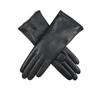 Women’s Heritage Touchscreen Cashmere-Lined Leather Gloves - BLACK / 8