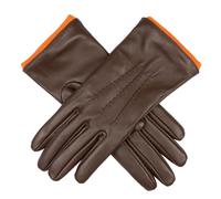 Women’s Heritage Touchscreen Handsewn Three-Point Wool-Lined Leather Gloves - CHESTNUT (SAFFRON) / S