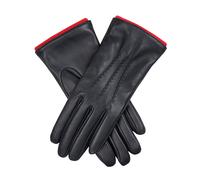 Women’s Heritage Touchscreen Three-Point Cashmere-Lined Leather Gloves