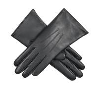 Women’s Heritage Touchscreen Three-Point Fur-Lined Leather Gloves - Black / 8