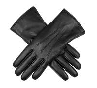 Women’s Heritage Touchscreen Three-Point Fur-Lined Leather Gloves - BLACK (GREY) / XL