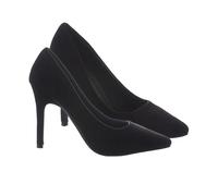 Women’s High Heel Pointed Toe Contrast Court Shoes Ladies Stiletto Pumps Party Work Office Smart Shoe Size UK 3-7 Black Suede, 3UK
