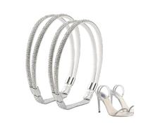 Women’s High Heel Shoe Straps - Elastic Anti-Skid Ankle Holders With Rhinestone Design, Comfortable Bling Laces For Secure Fit | Suitable For All High-Heeled Shoes, Evening Wear, Party Accessories