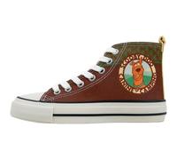 Women’s Canvas Shoes - Vegan Leather and Unique Design Casual Shoes for Women, Comfortable & Fashion Sneakers for Everyday Streetwear, Camping Scooby Doo, 4