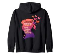 Women’s History Month Strong Women Shape History Zip Hoodie