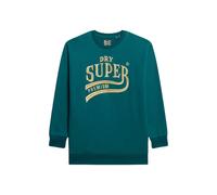 Women’s hoodie dress with metallic logo Superdry Luxe Vert S/M