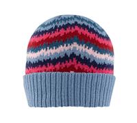 Women’s Jacquard Knitted Beanie Hat with Contrasting Stripes