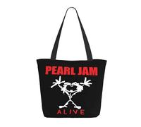 Women’s Jam Music Rock Band Pearl Tote Bag Reusable Travel & Grocery Shoulder Bag Essential for Daily Commute & Work