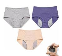 Women 's Knickers - Women 3Pc Solid Mesh Breathable And Comfortable High Waist Peripheral Leak Proof Menstrual Pants