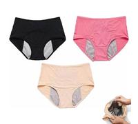 Women 's Knickers - Women 3Pc Solid Mesh Breathable And Comfortable High Waist Peripheral Leak Proof Menstrual Pants
