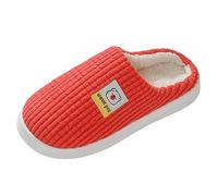 Women’s Knitted Grid Plush Lined Slippers, Soft Memory Foam Indoor Mules with Anti-Slip Rubber Sole, Lightweight Cosy Ladies Slip-On House Shoes, Winter Warm Bedroom Home Comfort Footwear