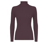 STAR FASHION Womens Knitted Polo Neck Ribbed Jumper Long Sleeve Cardigan Ladies High Roll Neck Sweatshirts Warm Winter Tops Brown 16-18